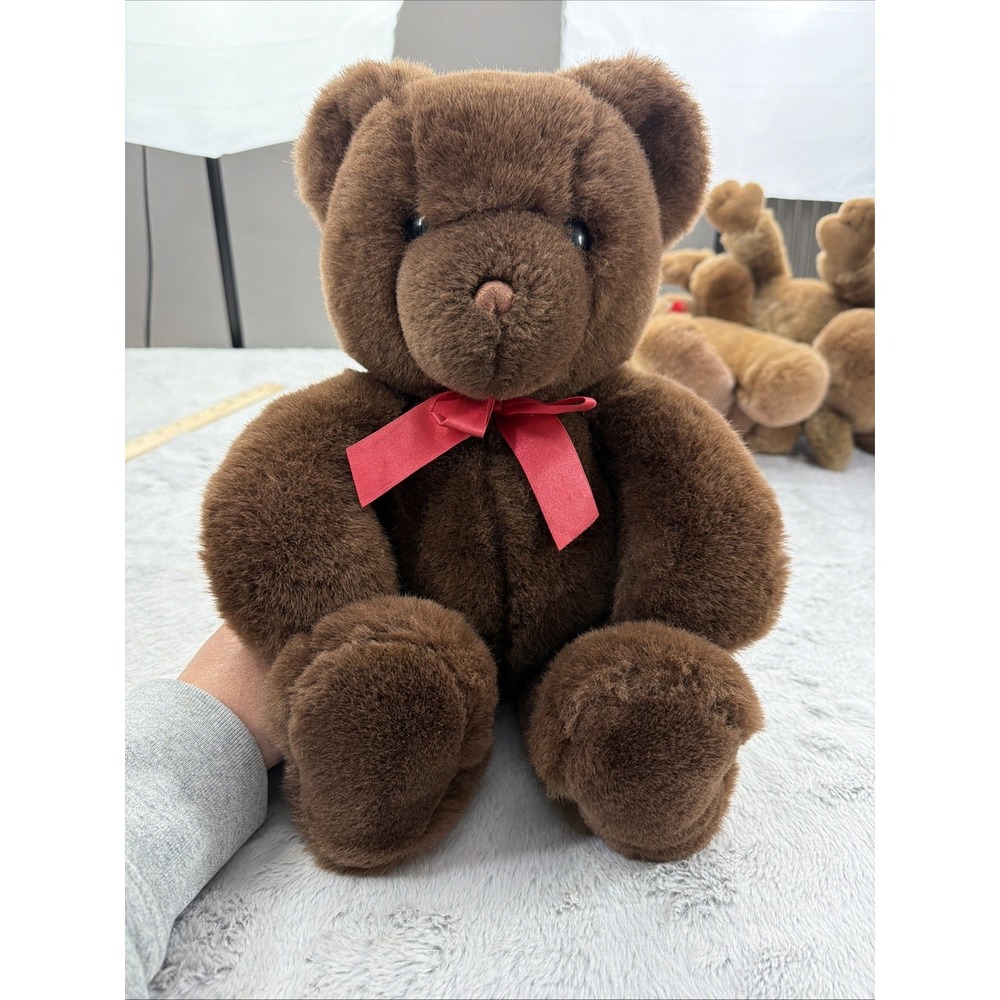GUND Dark Brown Teddy Bear Stuffed Plush Toy Vintage